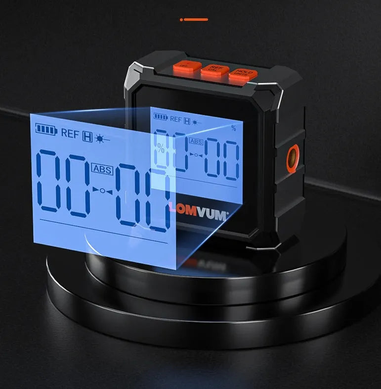 Digital laser infrared tape measure tool with alloy casing and LCD display for woodworking and construction measurement