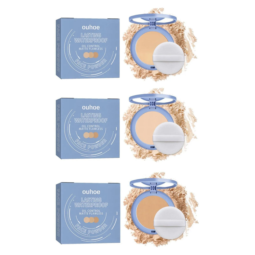 Natural finishing powder compact with 8g content in classic ivory, natural beige and pure beige colour options