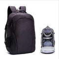 Black Oxford cloth drone backpack with multiple compartments for UAV equipment