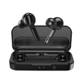 Black and white true wireless stereo earbuds with Bluetooth 5.0 technology