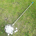 Stainless steel golf ball picker with metallic finish for retrieving balls from water hazards