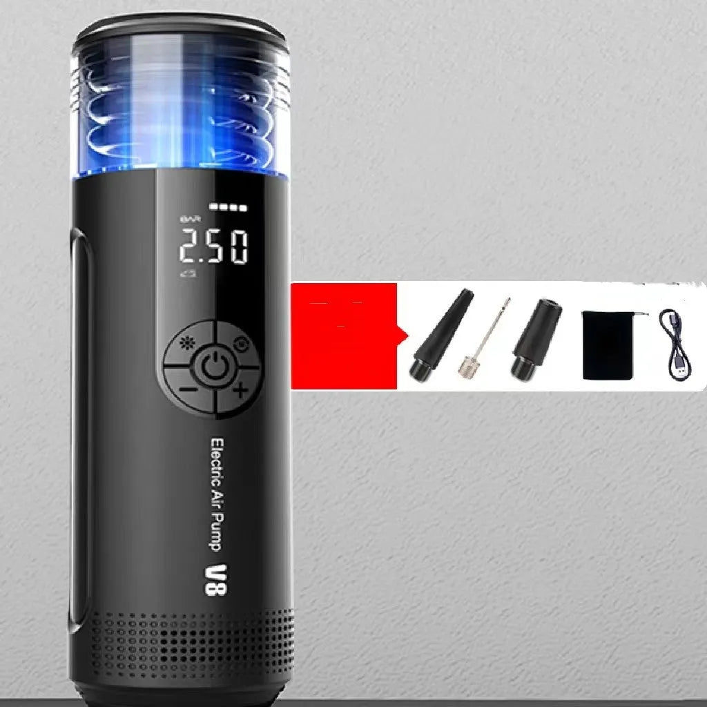 CS-V8 portable electric tyre inflator with digital display and 600cm cable