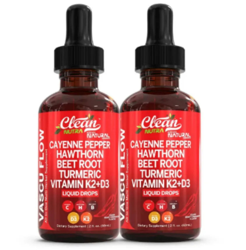 60ml bottle of Vitamin D3 and K2 supplement liquid drops with hawthorn fruit extract