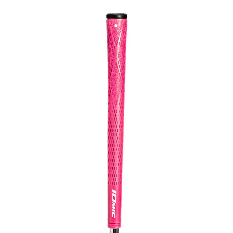 TPE material golf club grip shown in various colour options including pink, red, blue, and two-tone black.
