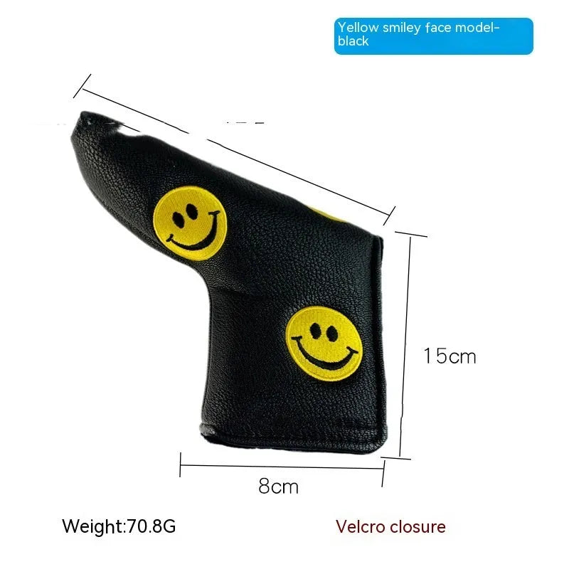 Golf putter sleeve in a novelty design, made from PU waterproof fabric with a fleece lining.