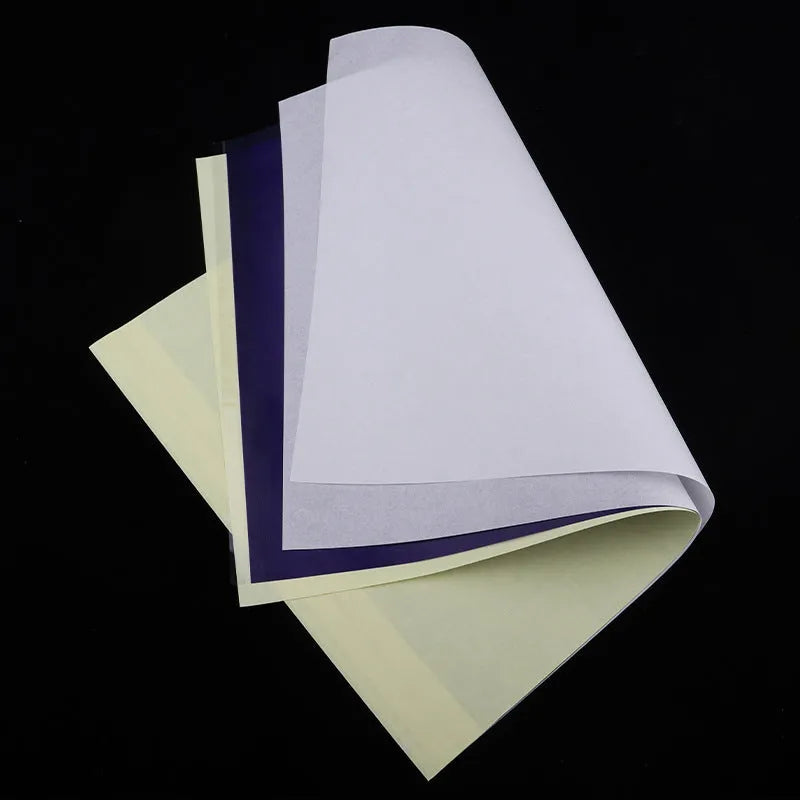 A4 tattoo transfer paper pack with transfer paste gel for quadruple-copy stencil creation