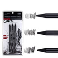 Set of six wood-free graphite sketching pencils with grades HB, 2B, 4B, 6B, 8B, and EE for art drawing.