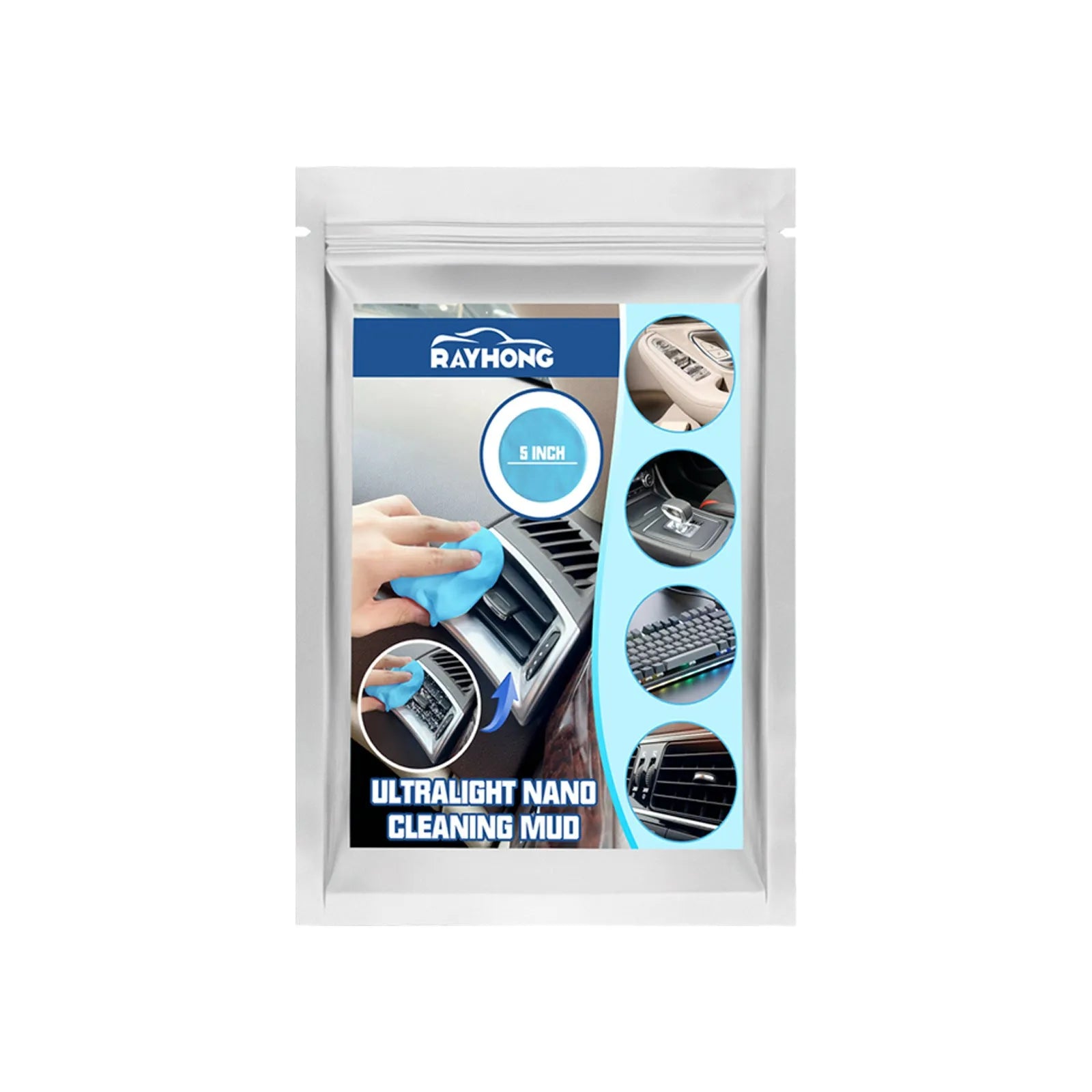 Car interior gap cleaning mud for dust removal from vehicle crevices and household electronics.