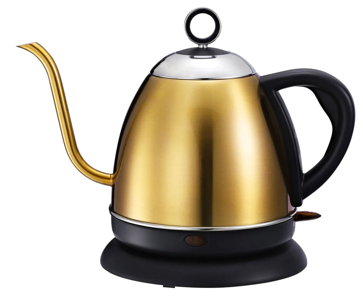 Automatic stainless steel kettle with touch controls in gold colour option