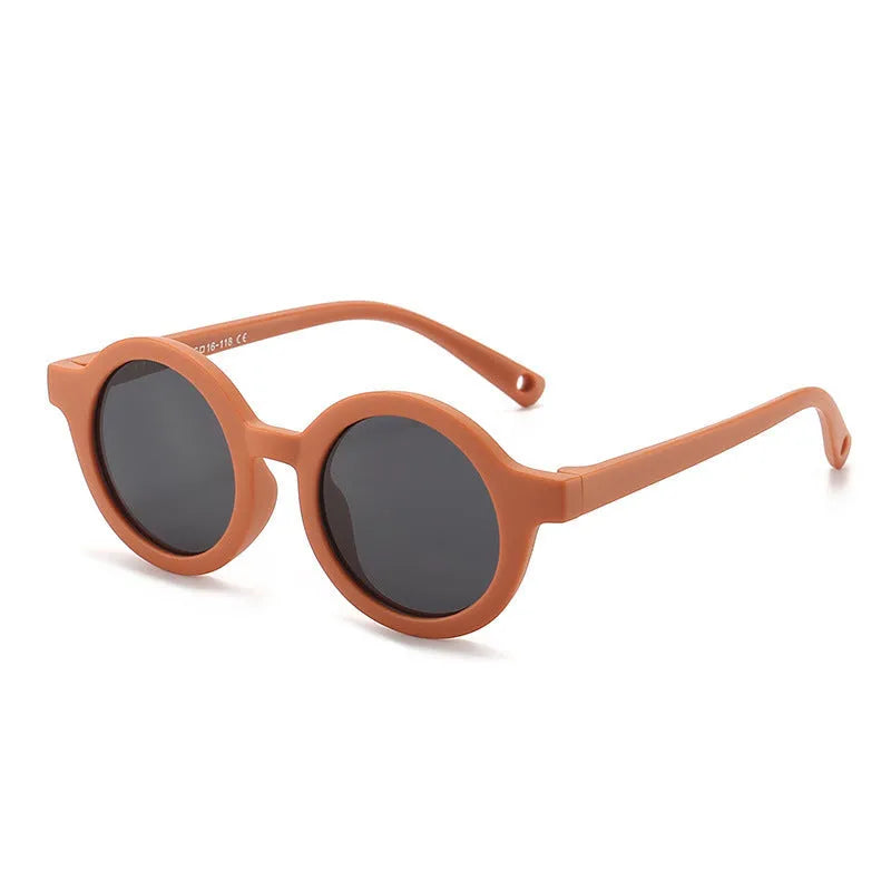 Children's UV400 polarized sunglasses with round frames for ages 0-3 years in multiple colour options