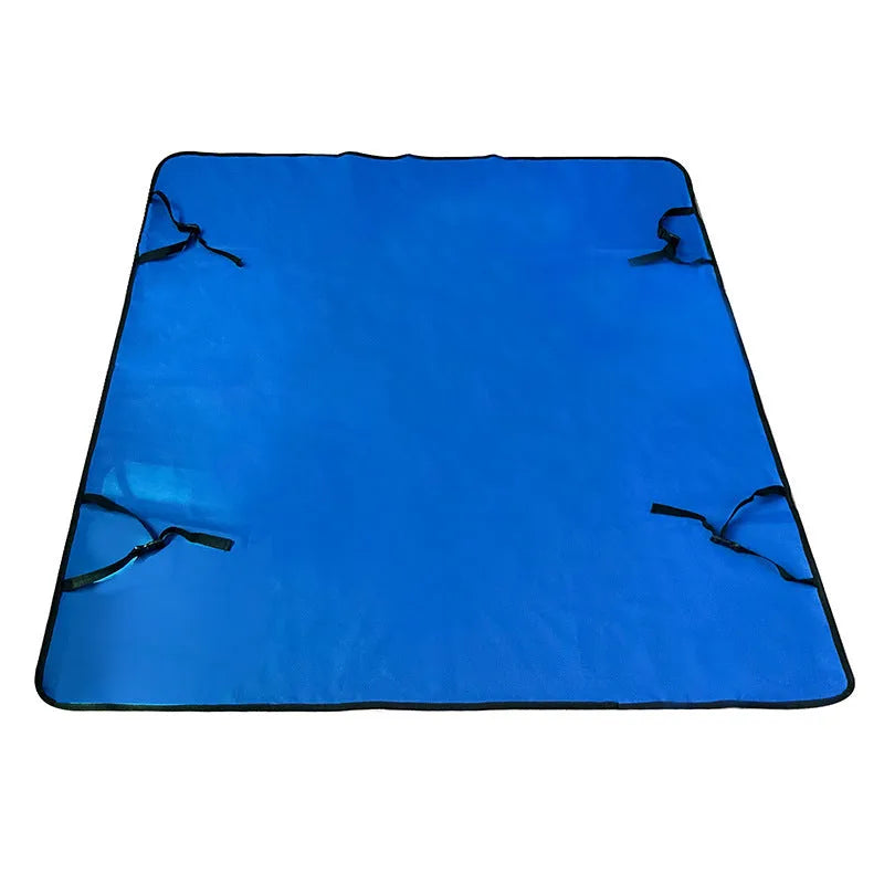 Car pet mat for rear seats with water resistant cloth and dog paw print design in grey colour