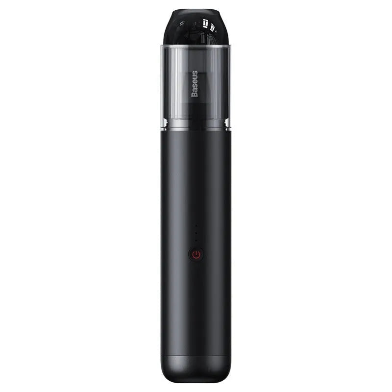 BASEUS A3 black and silver car wireless vacuum cleaner showing compact design