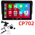 7 inch wireless CarPlay display with cigarette lighter interface and suction cup mount for universal car use