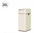 Stainless steel inductive smart trash can with square bucket design and sensor lid.
