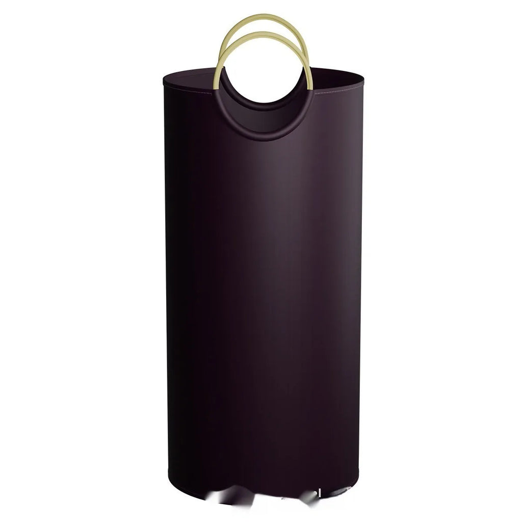 Round multifunctional portable trash can 38x72cm made of PP plastic for office and outdoor use with optional pattern