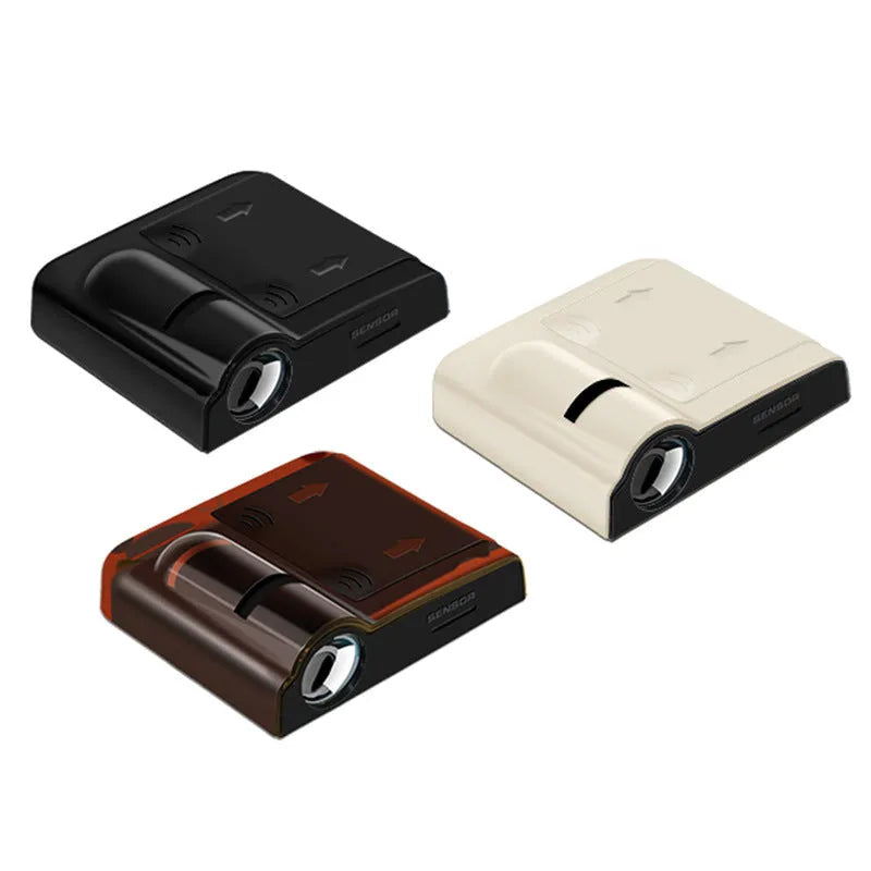 Black or beige car decorative projection radium lamp with ABS plastic shell measuring 6.5cm long