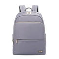 Oxford cloth women's backpack in black or purplish grey with large capacity and anti-theft zipper