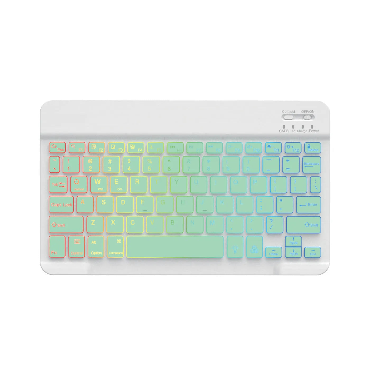 10-inch backlit Bluetooth wireless keyboard for tablets and mobile phones in various colour options