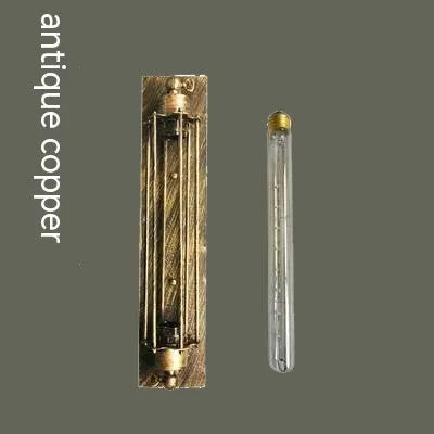 Industrial retro iron wall lamp in antique style with black bronze rust or silver finish