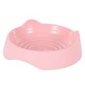 Ceramic dog slow feeder bowl with puzzle cup maze design in blue colour