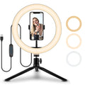 10-inch ring selfie light with metal bracket for smartphone video recording
