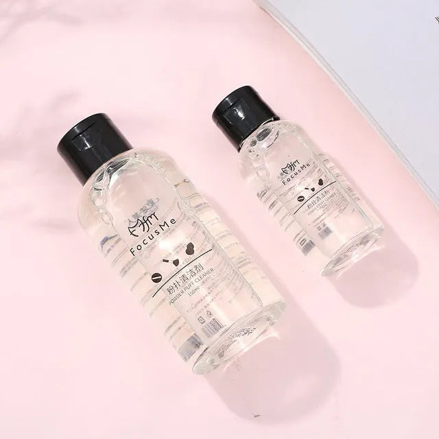 50ml makeup brush cleaning liquid bottle with cleaning brush, 9 x 3 x 3cm, for synthetic and natural brushes
