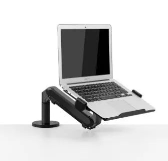 Aluminium alloy notebook stand with air pressure arm in black or silver colour