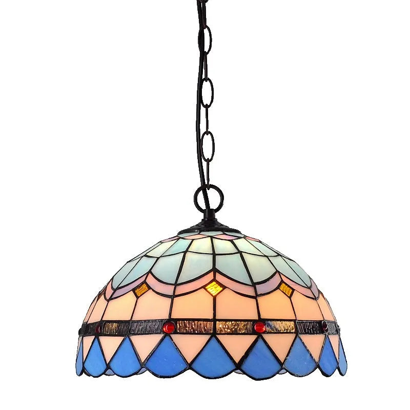 European retro baroque chandelier with coloured glaze construction and abstract modelling