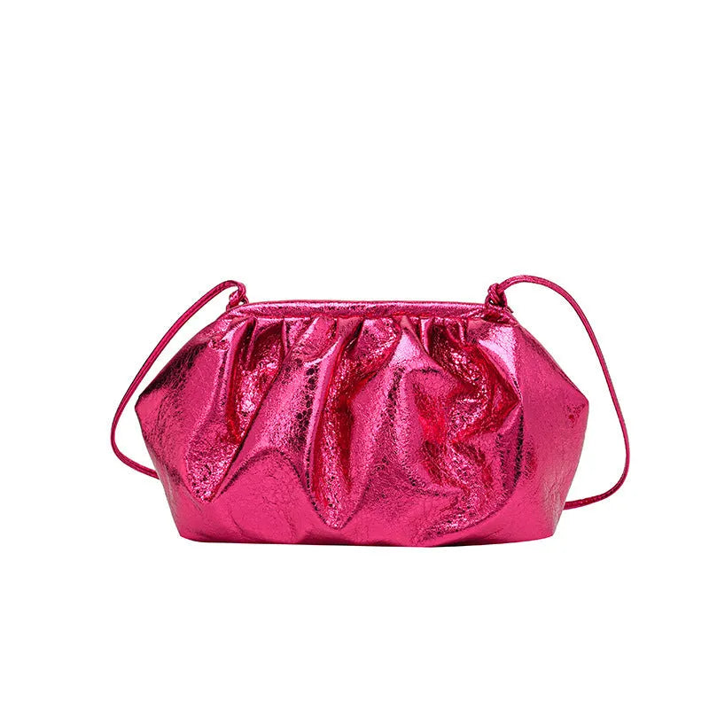 Women's PU leather crossbody bag in shell shape with phone compartment and eight colour options