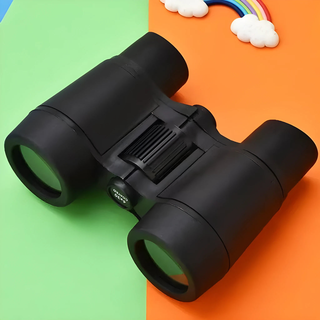 4X30 kids toy telescope HD portable binoculars in black blue green pink red yellow, one size