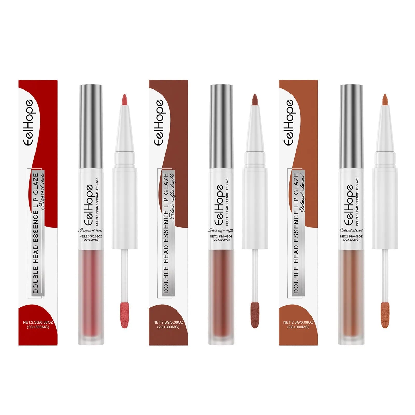Double-headed lip liner and lacquer pen showing two application ends with export-only colour options