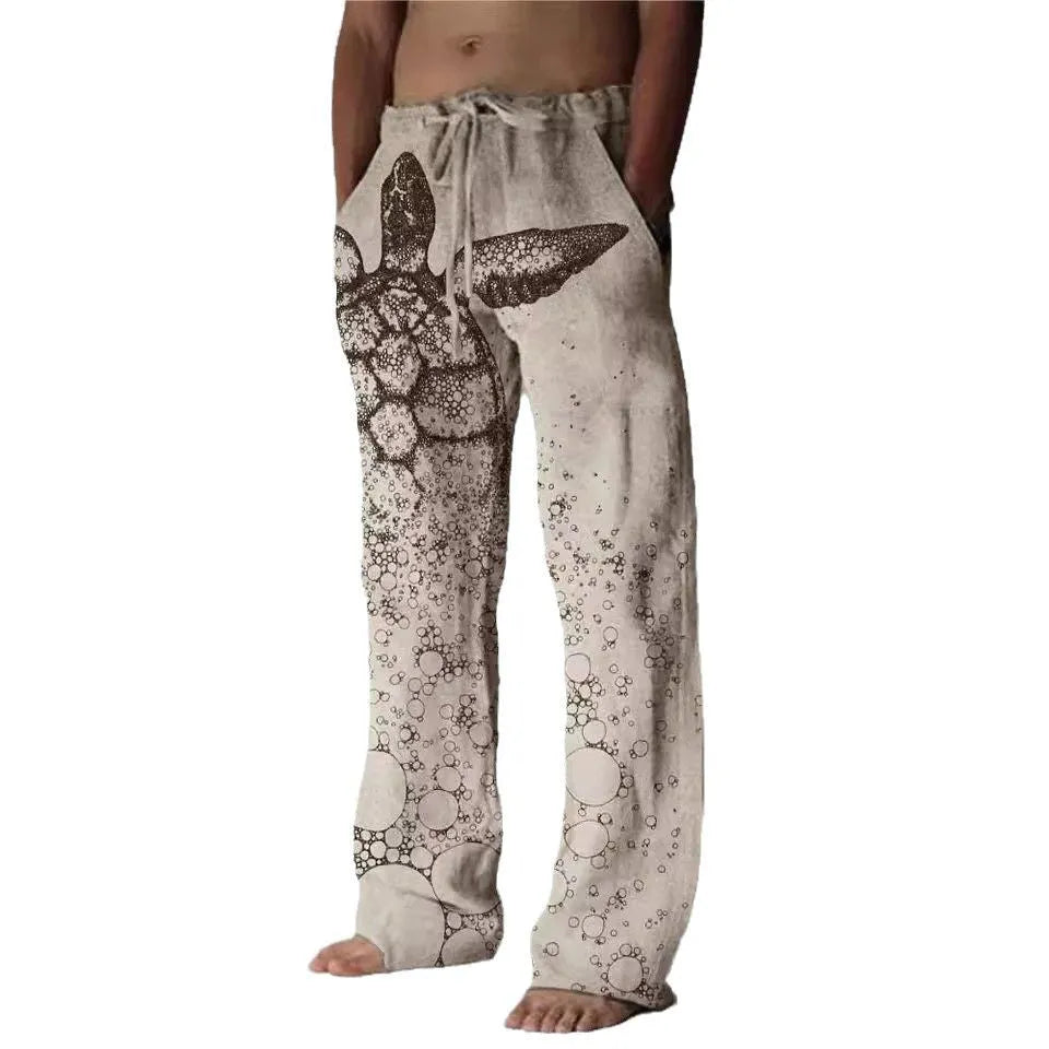 Casual straight-leg loose drawstring trousers in sizes S to 4XL, colour options KU 140 to KU 147 Style