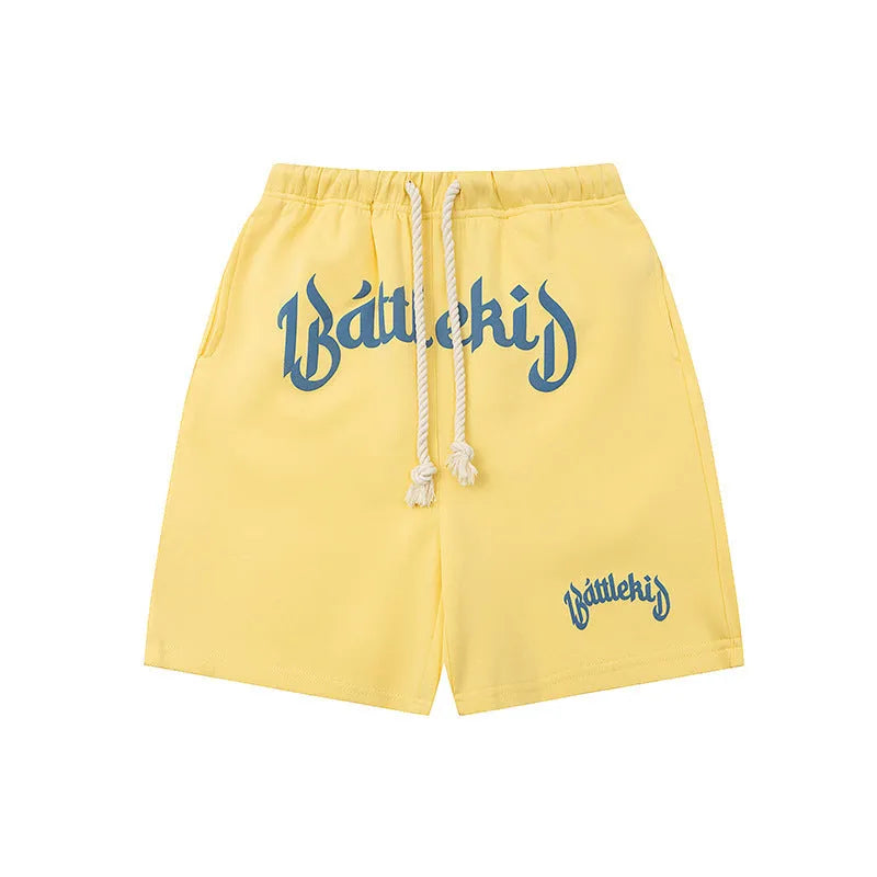 Cotton blend street shorts in loose fit style available in multiple colours