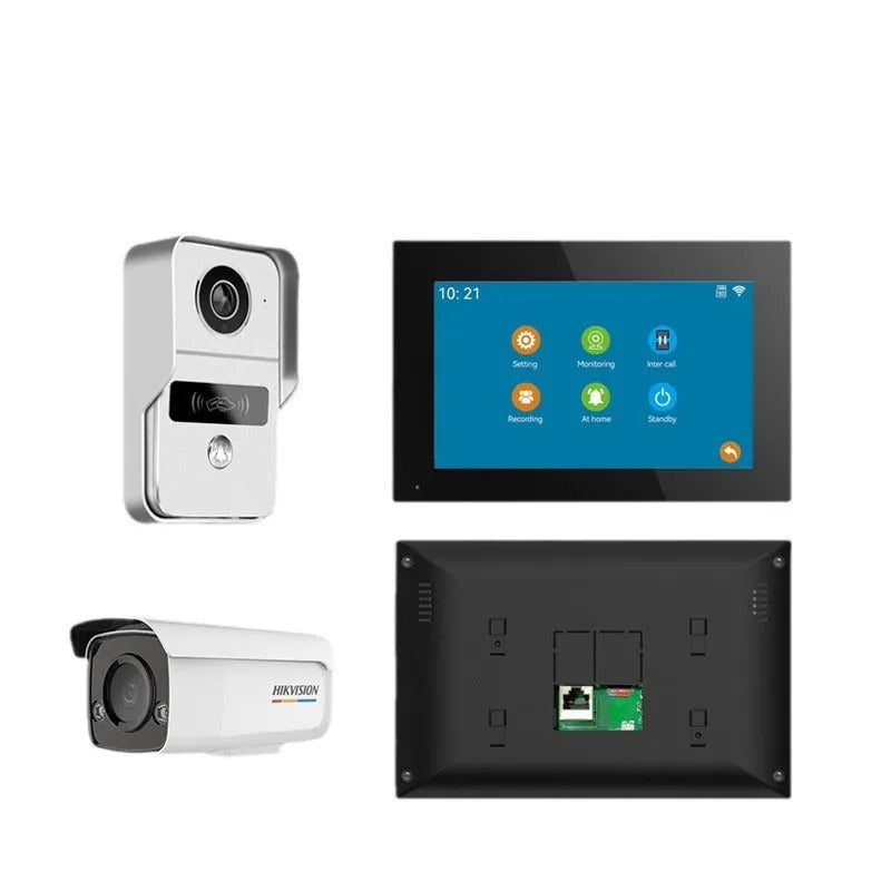 10-inch 1080P video intercom doorbell with colour HD camera and wireless monitoring system