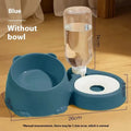 Double bowl automatic pet water fountain with stainless steel ceramic design in haze blue colour