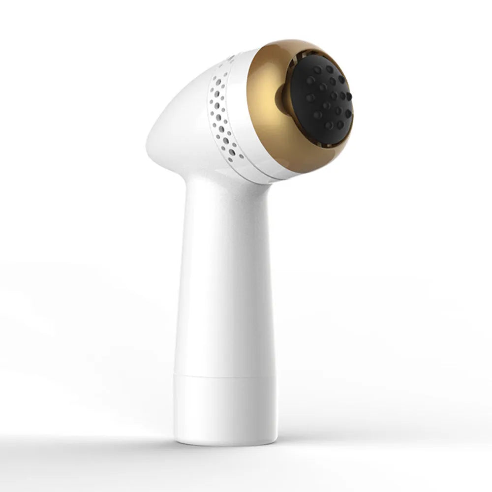 Electric vacuum foot grinder in metallic gold finish with a refined quartz grinding head.