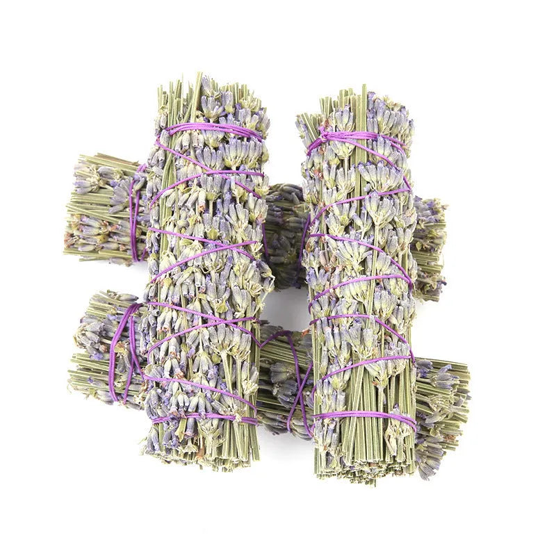 Natural dried flower aromatherapy stick with lavender fragrance measuring 4 inches long