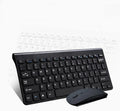 Black and white wireless keyboard and mouse set with 4G connectivity and 10-metre range