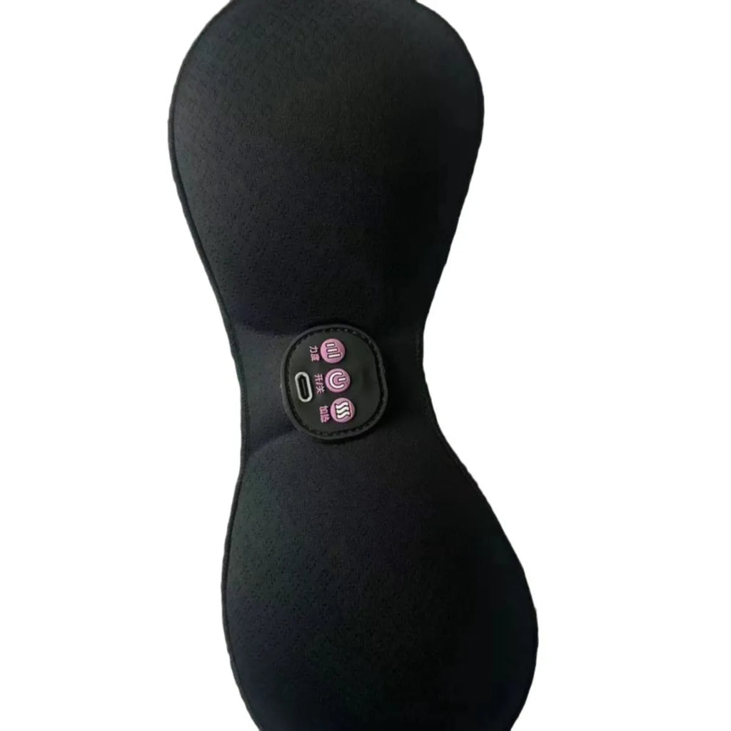 Black electric massage chest stickers with three-key control panel