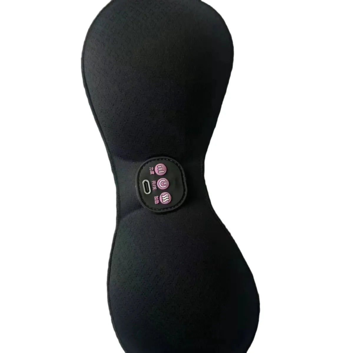 Black electric massage chest stickers with three-key control panel