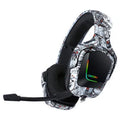 K20 wired gaming headset with RGB lighting in black, camouflage grey, or white colour options