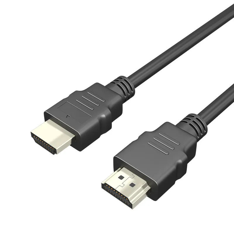 Black HDMI cable with nickel-plated connectors for set-top box connections