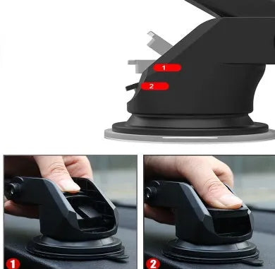 Universal car navigation bracket with telescopic adjustable rod made from ABS plastic for dashboard phone mounting