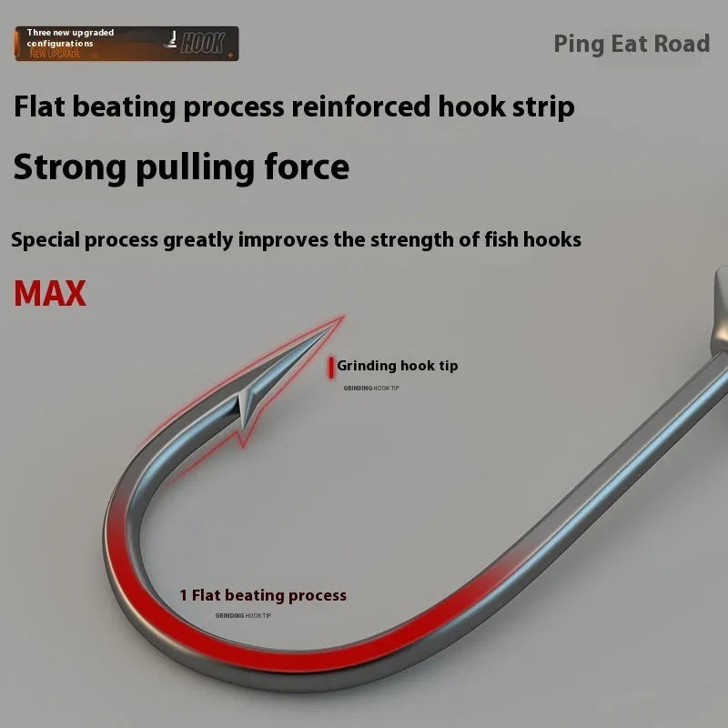 Pack of fifty 7g lead-head jig hooks made from enhanced steel for fishing