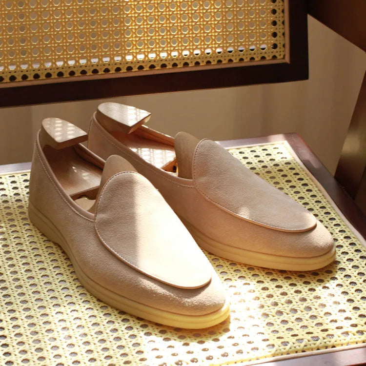 Men's British handmade leather loafers in multiple colours with TPR sole
