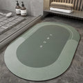 A blended material floor mat in Baikal blue, available in oval and rectangular shapes.
