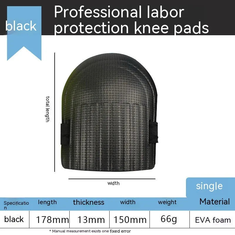 Pair of EVA foam kneepads in blue with 11mm thick cushioning for construction and DIY work.