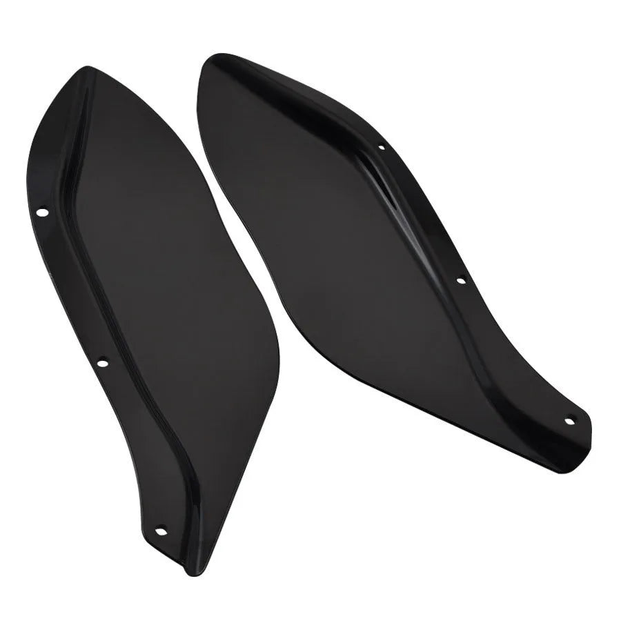 Harley motorcycle side wing head cover pair in black or transparent for Touring models 1996-2013