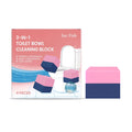 Pack of four three-in-one toilet cleaning blocks for cistern placement