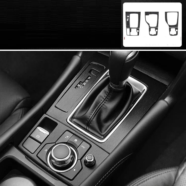 Pre-cut matte black vinyl sticker kit for Audi Volkswagen Seat interior centre console and dashboard